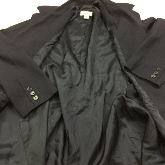 Vintage Talbots Blazer Suit Jacket Sizes 10 Womans Petite Navy Blue Long Sleeve - Picture 7 of 15